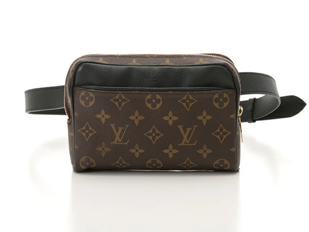LOUIS VUITTON Waist Bag Belt Monogram Macassar Brown LV Uniform
